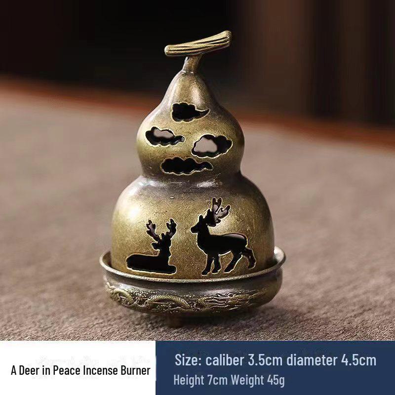 Vertical Baifu Hollow Creative Alloy Incense Burner - Office Decor