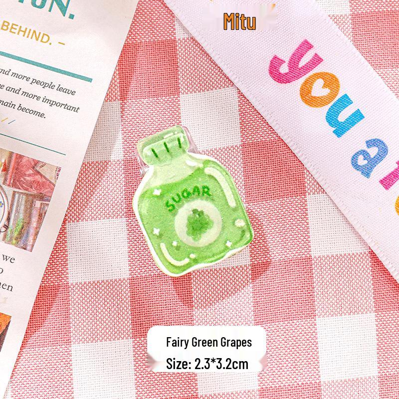 Cartoon Acrylic Drink Bottle Clip: Cute Student Stationery & Gift