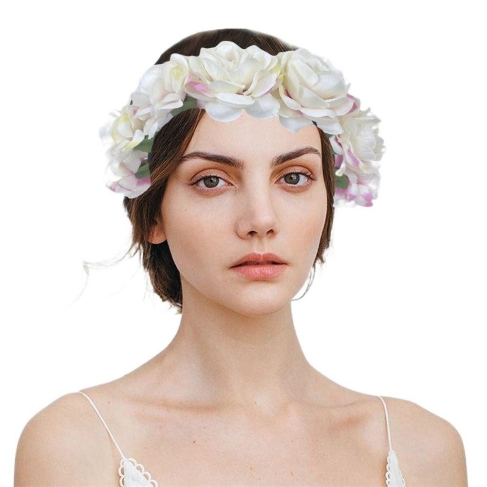 Věnec Dekorace Věnec čelenka Simulace Růže Květinové koruny Květinové čelenky Party