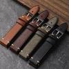 Handmade Genuine Leather Watchbands 18mm 19mm 20mm 21mm 22MM Watch Strap Men's Vintage Brushed High Grade Watch Bracelet