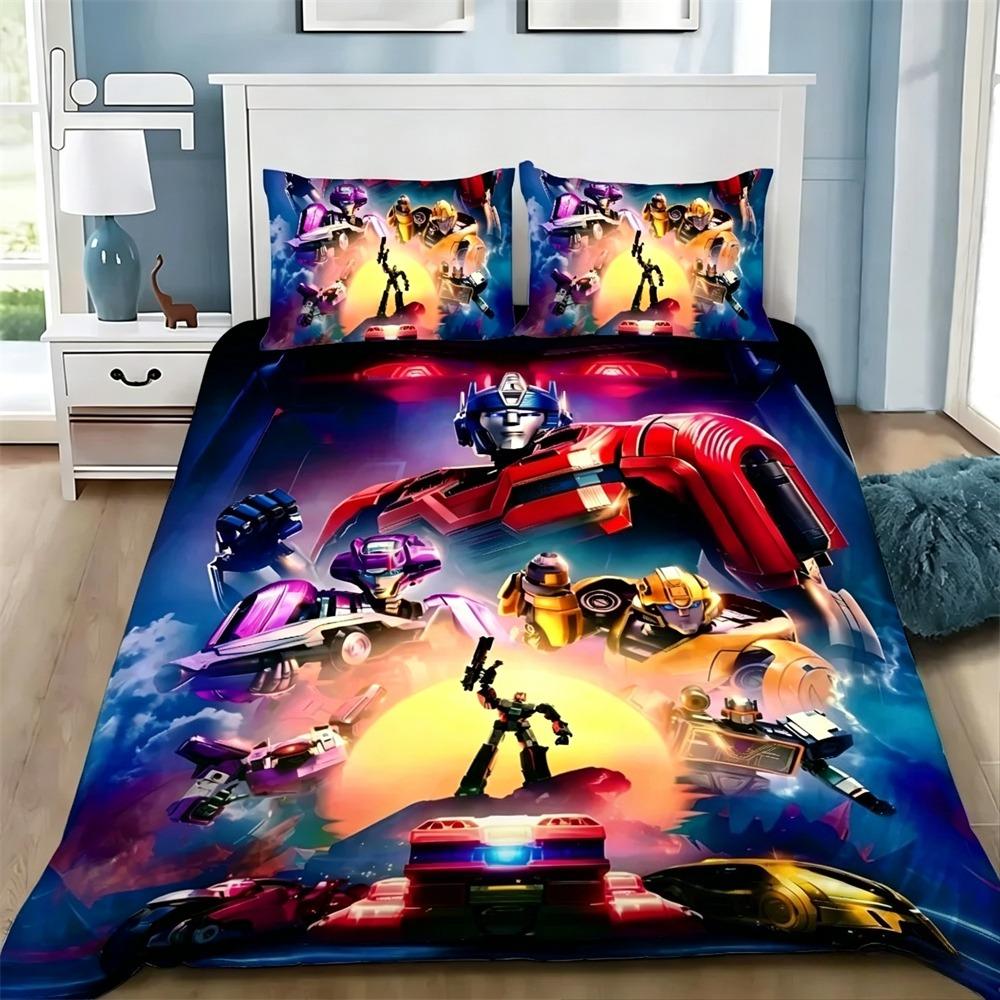 Duvet Cover Pillowcase Bedding Set Anime Transformers Autobot Adult BoyGirl Bedroom Decoration Children Single Double Large Size