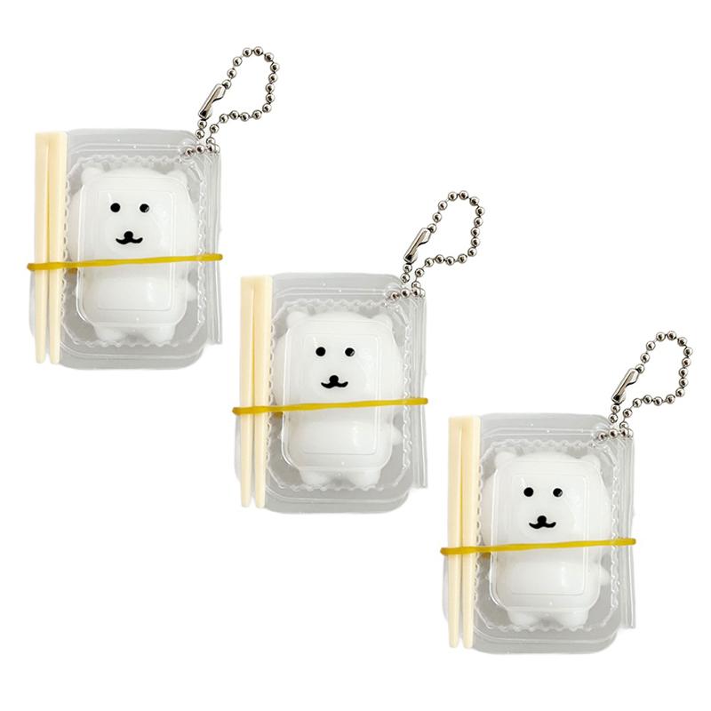 Simulated Squishy Bear Kawaii Squishy Toys Bag Cute Pendant Pinching Squeezeing Decompression Toy Party Props Birthday Gifts