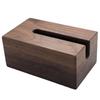 Solid Wood Rectangular Black Walnut Wood  Cover Tissue Box For Home Office Hotel