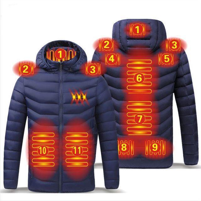 Men's Smart Heated Jacket, USB Charged, Available in 2/4/9-Piece Sets