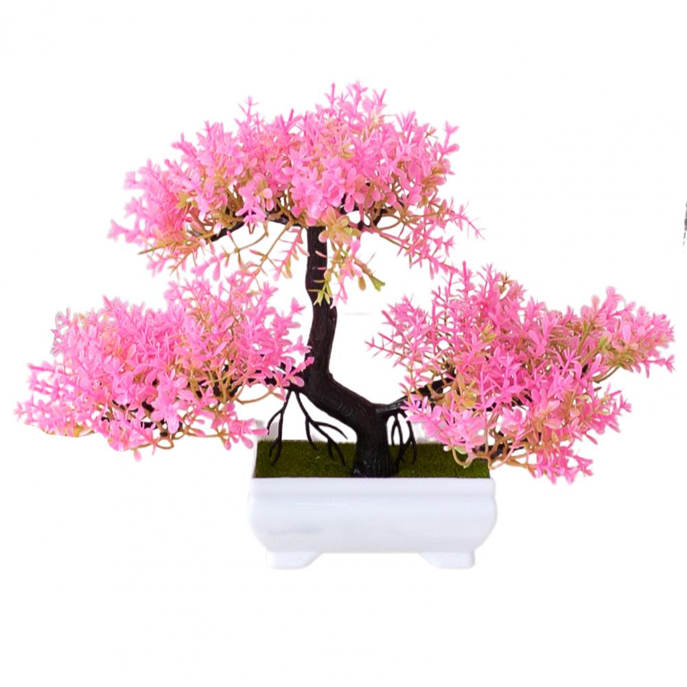 Dekoracja ze sztucznych roślin, Bonsai w doniczce, Małe drzewko w doniczce, Sztuczna roślina w doniczce, Ozdoby do ogrodu zen na stół, Dekoracja domu, pokoju