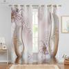 Set Of 2 Window Curtains Flowers Water Printing Kitchen Bedroom Study Living Room Decorative Curtain For Made Polyester