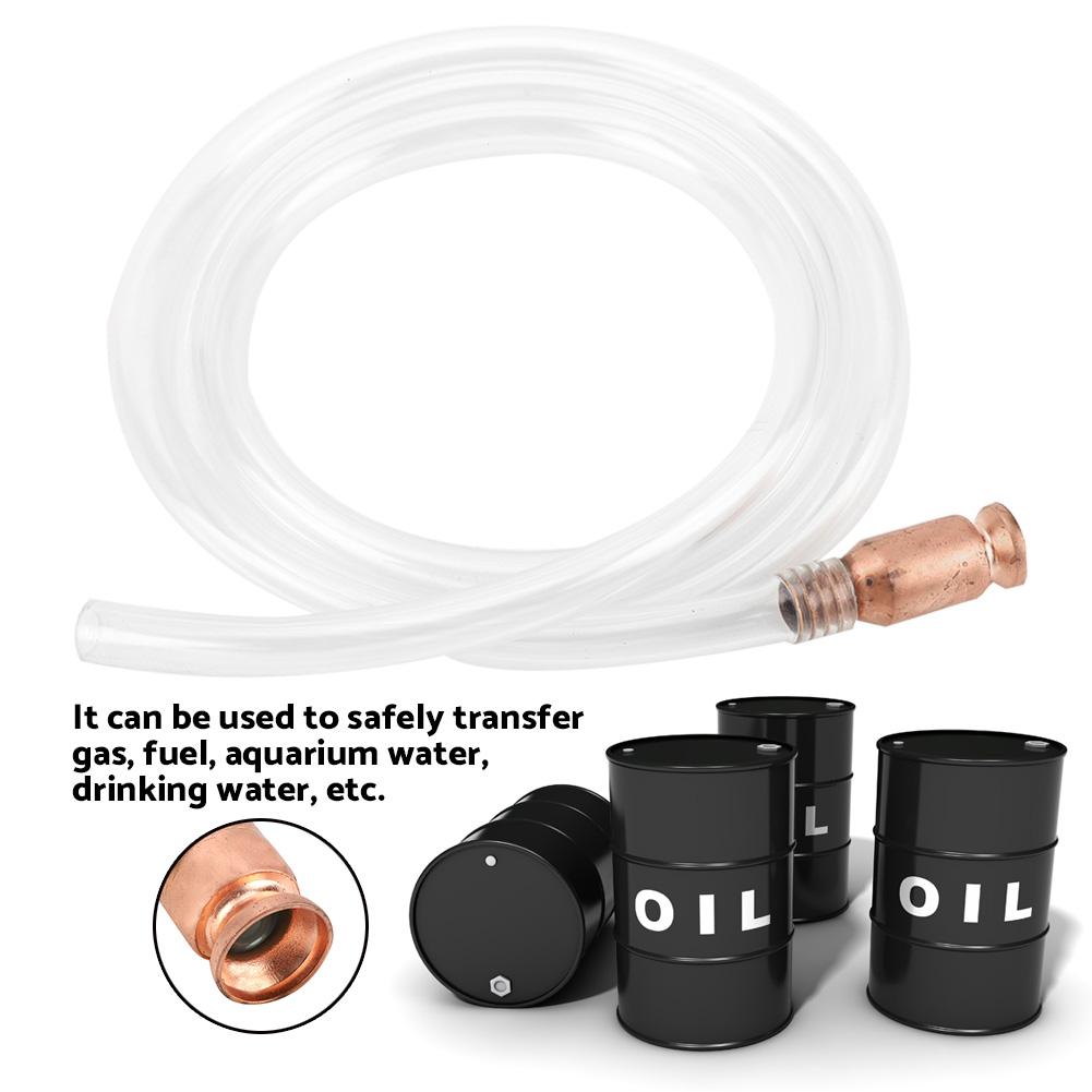 1.8meters Anti Static PVC Gas Fuel  Water Siphon Hose Pump Manual Hand Liquid Transfer Tube