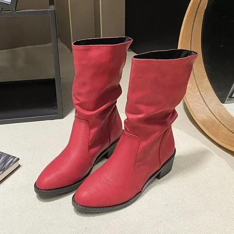 Fashion Sexy Women’s Boots Winter Keep Warm Over The Knee Boot Faux Suede Thigh High Boots Round Head Comfortable Lace Up Shoes Low Heel