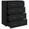 4 Drawer Chest of Drawers 60*30.5*71 cm Black