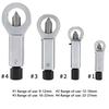 4 Stück rostiger Mutternschneider, 9–27 mm, beschädigter Bolzenmutternschneider
