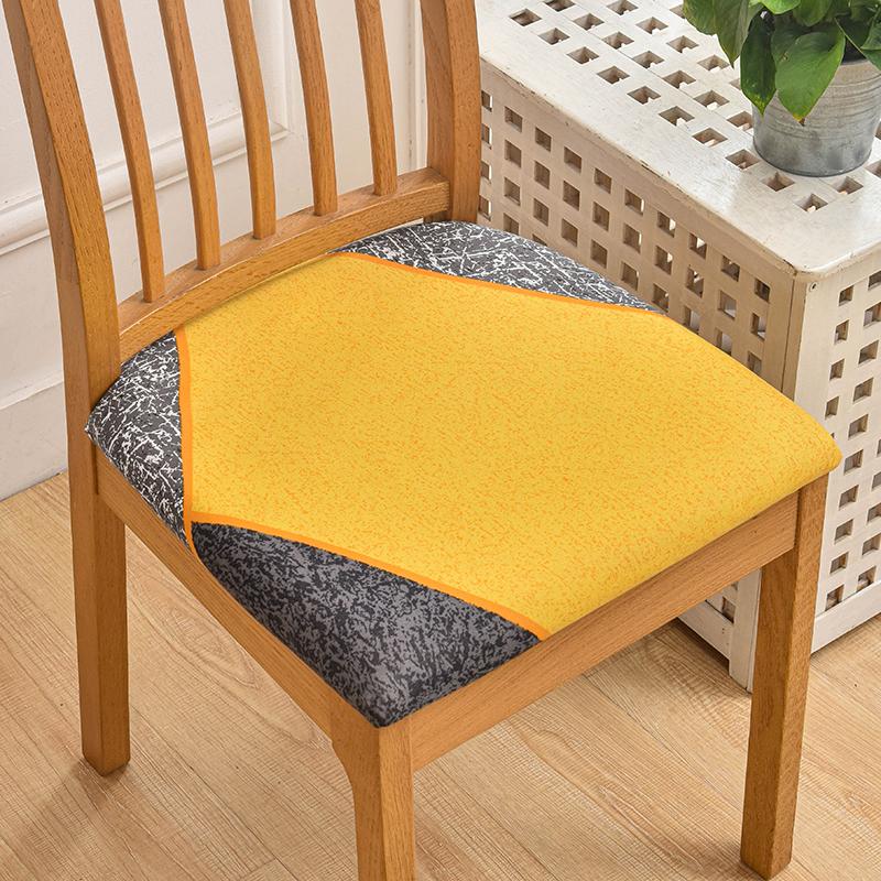 Potahy na židle do jídelny Strečový potištěný potah na jídelní židli Polstrovaný sedák na židli Slipcovers pro kuchyň, kancelář 1 ks