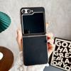 Durable Electroplated Leather Texture Phone Case For Samsung Galaxy Z Flip5 Anti-shock