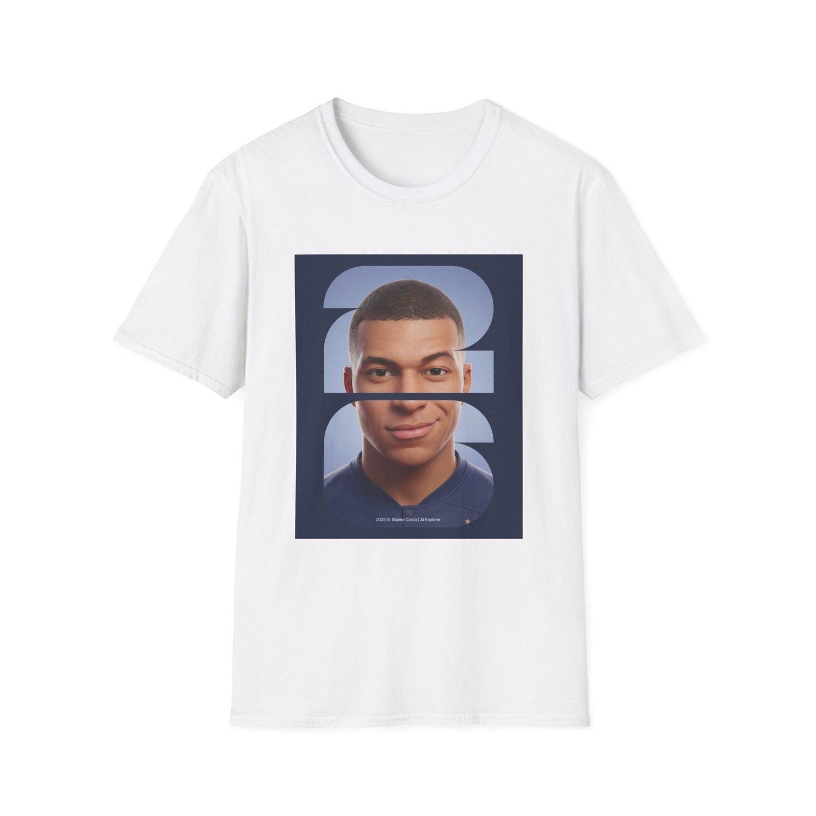 Mbappe Fifa Wolrd Cup France 2026 T-Shirt | Stylized Face Graphic Tee XL