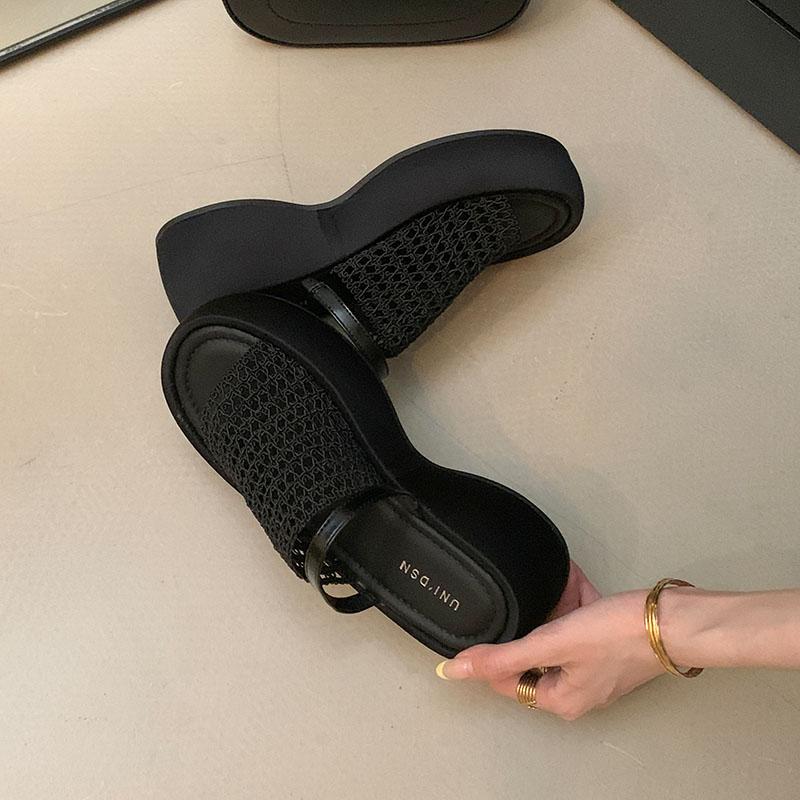 Fashion Fashion Platform Wedges Women Slippers Shoes Footwear Thick Soled Ladies Wedges Heeled Slippers Shoes Female Slides Sandals
