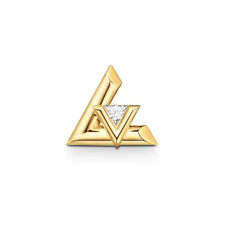 

Louis Vuitton Volt Collection Single Exquisite 18K Gold Stud Earrings Women earrings Q96969 Yellow