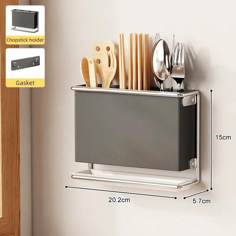 Kitchen Knife Drying Holder With Drainer Integrated Knives Chopsticks Fork Spoon Storage Rack Sink Utensils Organizer Container