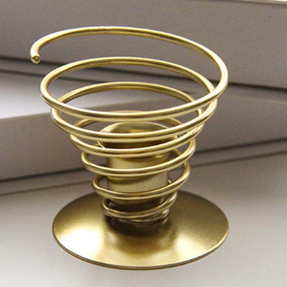 Wrought Iron Spiral Candlestick Geometric SpiralS Holder Nordic Metal Candle Holder  Bedroom