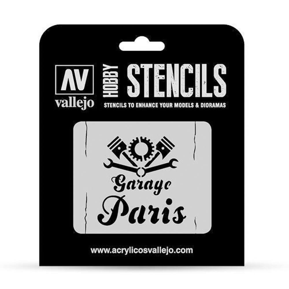 Pochoirs pour lettrage et signalisation (Garage vintage)