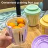 Portable Salad Cup with Fork Double-Layer Salad Bowl for Efficient Drainage Yogurt