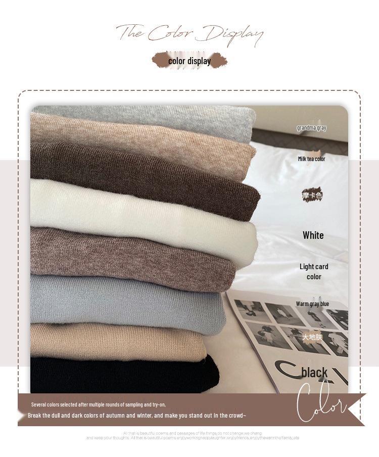 Women's Slim-Fit White High-Neck Sweater - Autumn/Winter 2026 Knitwear