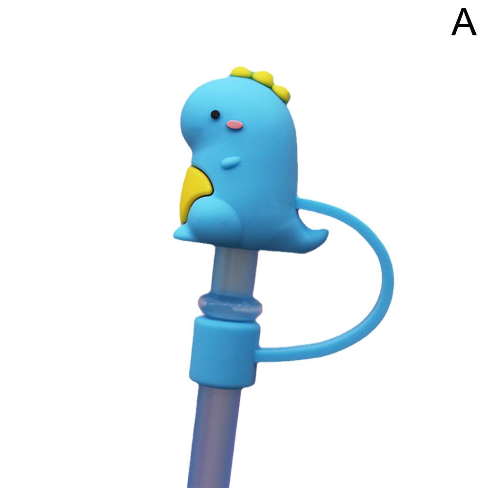 New Cartoon Silicone Straw Plug Reusable Straws Cover Proof Drinking Dust Dust-proof Toppers Un E2Q3
