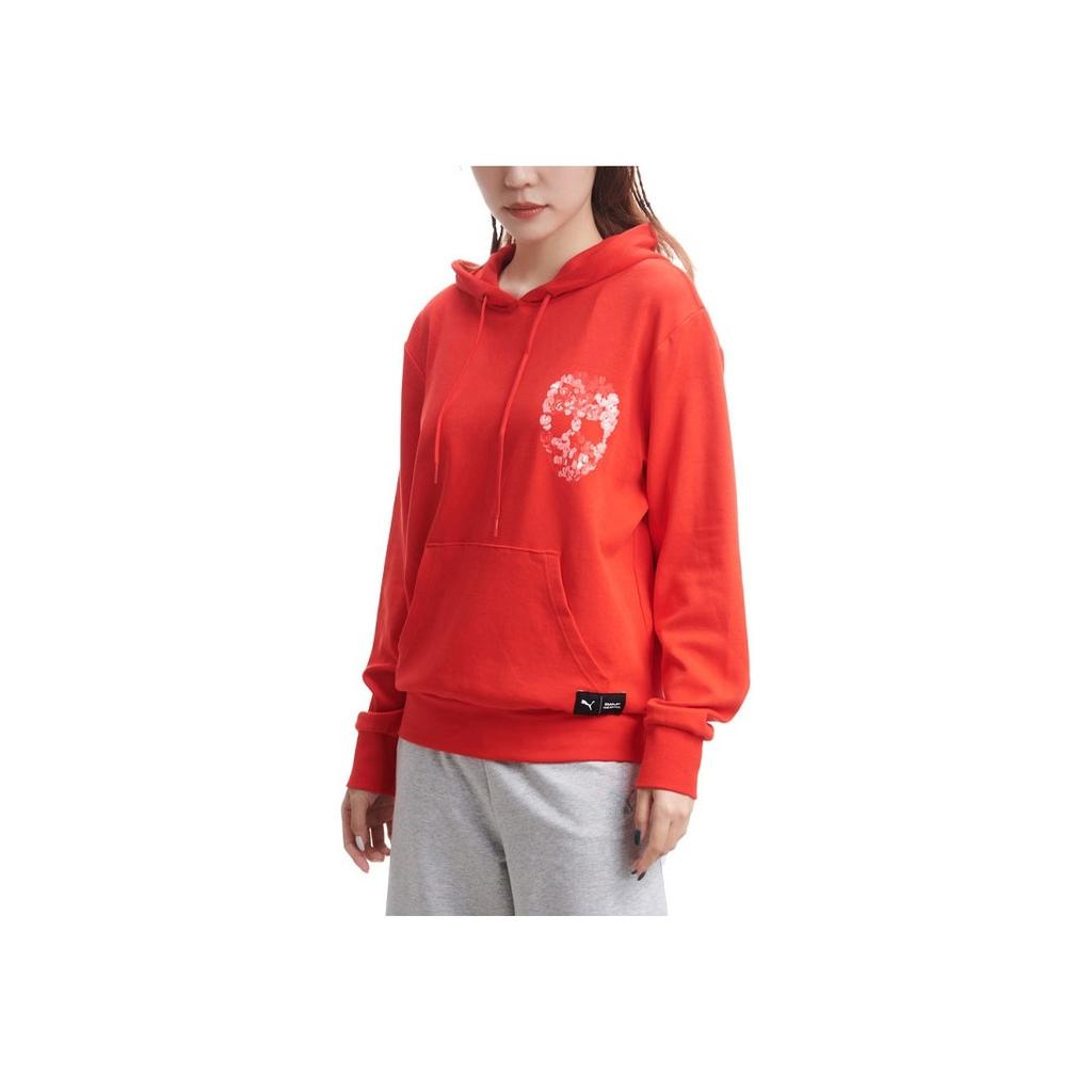 PUMA X BT Printed Loose Hoodie Unisex Tops Red 578223-11