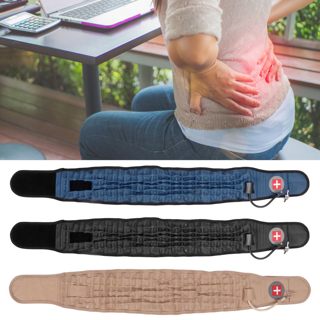 Lumbar Traction Belt Inflatable Improve Pain Back Decompression Belt Lumbar Support with Inflator