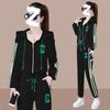 Costum Sport Casual pentru Femei, Modă Primăvară-Toamnă, Hanorac Larg, Mărime Mare, Cu Glugă, Mânecă Lungă, Set Două Piese