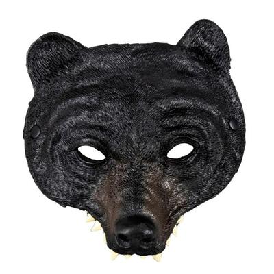 Realistic Bear Cosplay Mask Animal Costume Half Face Mask for Masquerades Festival Occasion Carnivals Party Accessory