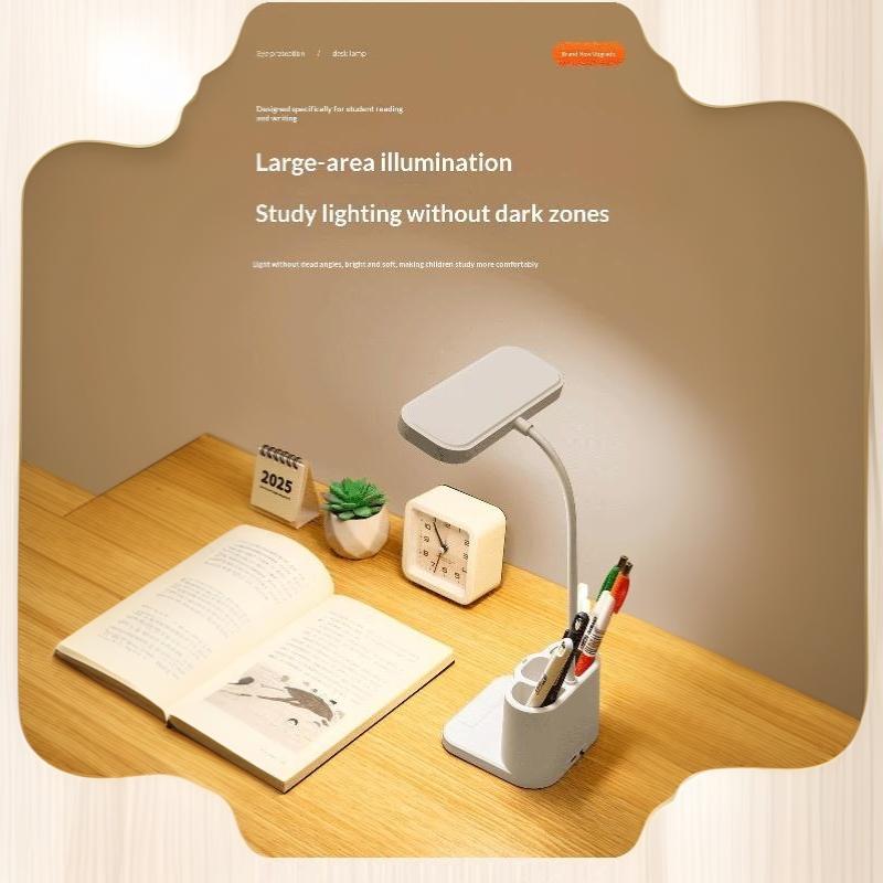 LED Desk Lamp USB Charging Portable Reading Night Light for Dorm Bedroom Bedside Student Study Lighting