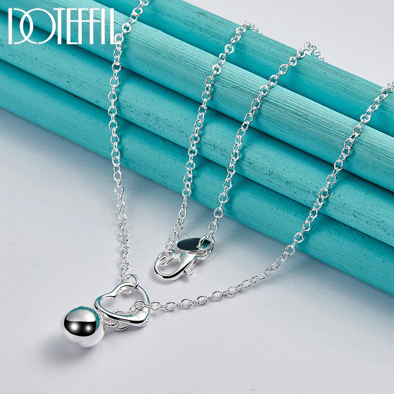 Collier coeur romantique couleur argent cadeau beaux bijoux