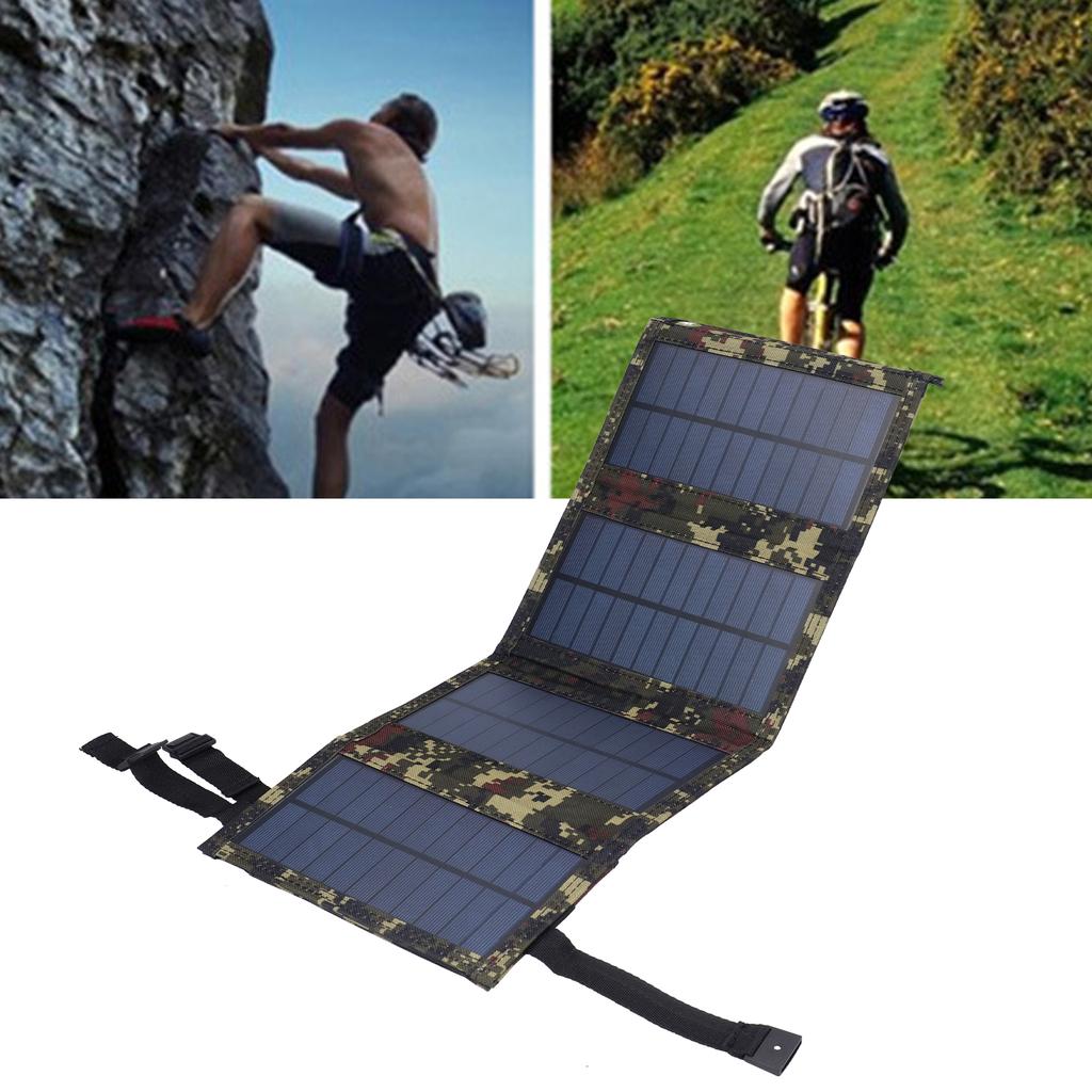 20W USB-Solarpanel Faltbar Tragbar Polykristalline Solarzellen r für den Außenbereich