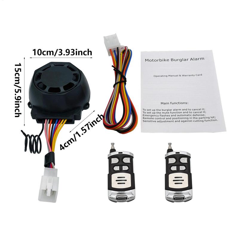 Motorcycle Alarm System Anti Theft Alarm Systems With Remote Control Waterproof Security Alarm System For Outdoor Riding