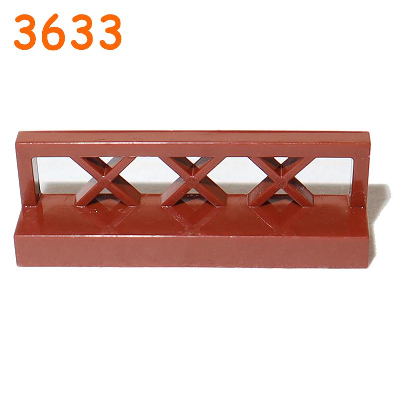 Non-Toxic Fence City Accessories Building Block Moc Part Railing Stair Barrier Ladder Guard Bar Castle Garden Farm Military Assemble Brick