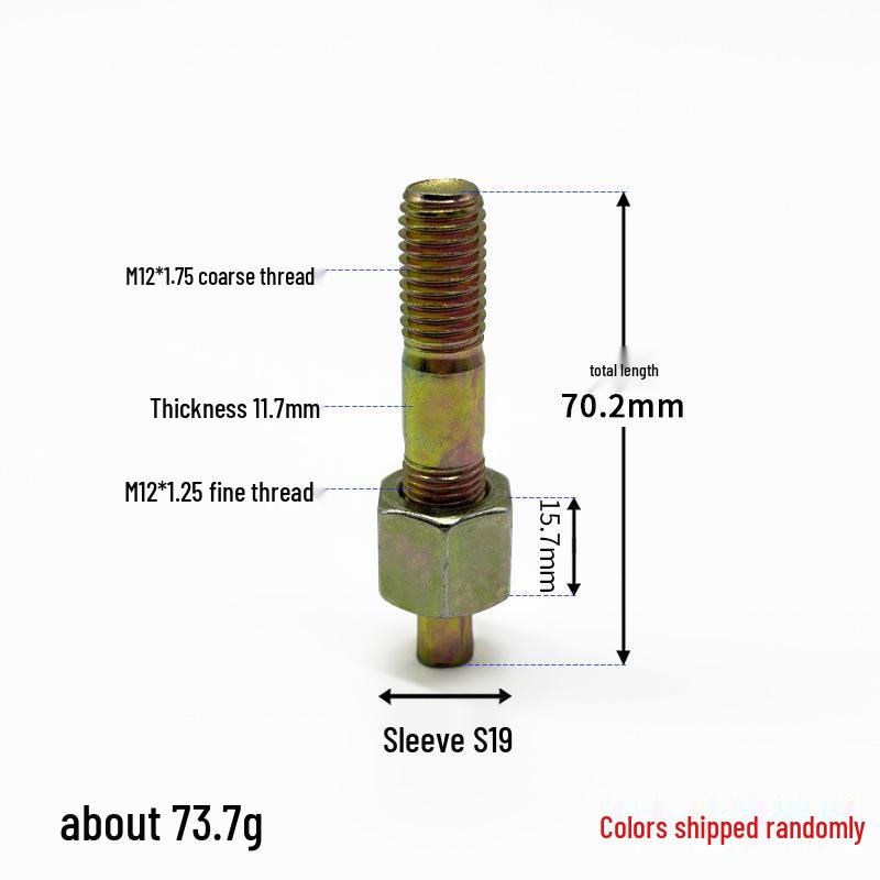 High-Strength 12mm Thick Double-Ended Rear Axle Hex Bolts