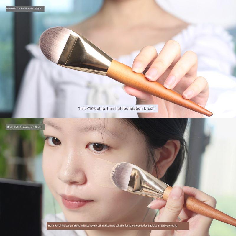 Offer: 200 Ultra-Thin and Wide Foundation Brushes, Tongue-Shaped Foundation Brushes, Flat Head Mask Brushes, Makeup Brushes for Even Application
