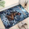 1PC Custom Name Wolf Spirit Connection Theme Floor Mat Ideal for Living Room, Game Rooms, Office, Bedroom,Floor Mat Playful Design