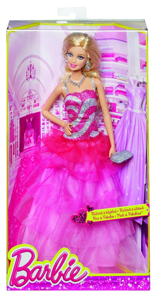 Barbie Sparkly Pink Frill Dress Barbie' (BFW18)