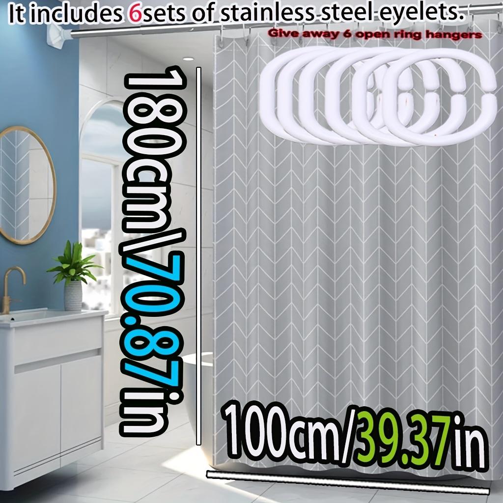 Gray Herringbone Shower Curtain Geometric Pattern Modern Design Waterproof Bathroom Decor Minimalist Style Home Textile Art