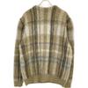 Celine 20AW 2A32J204L Khaki Brushed Mohair Check Cardigan Tops M khakiUsed