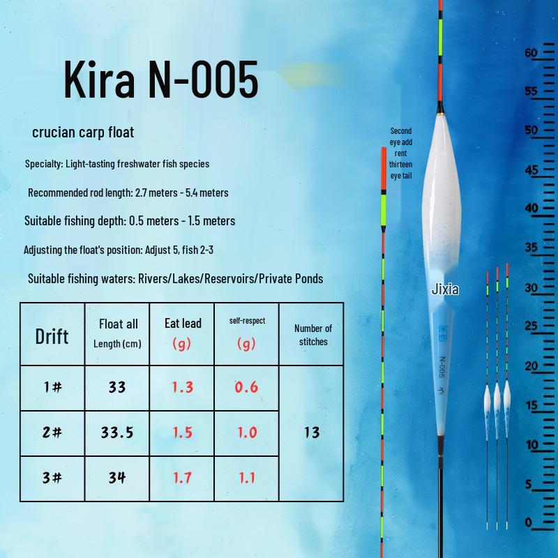 Покращений нано-товстий хвіст поплавка для лову карася - Висока чутливість та привабливий дизайн для далеких закидань та великого коропа.