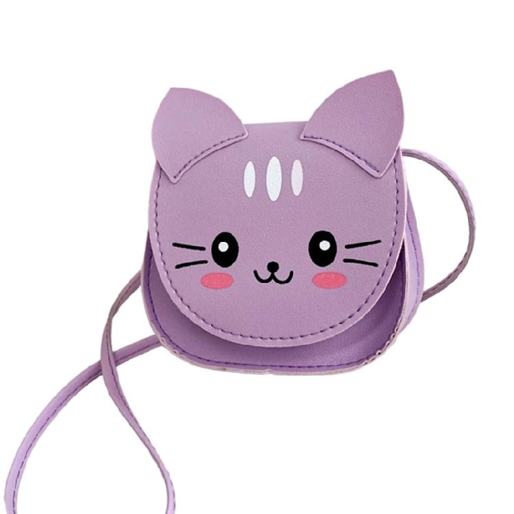 Unique Cats Pattern Shoulder Bag For Children Compact Size Adjustable Strap Crossbody Bags Girls Fashionable Mini Purse