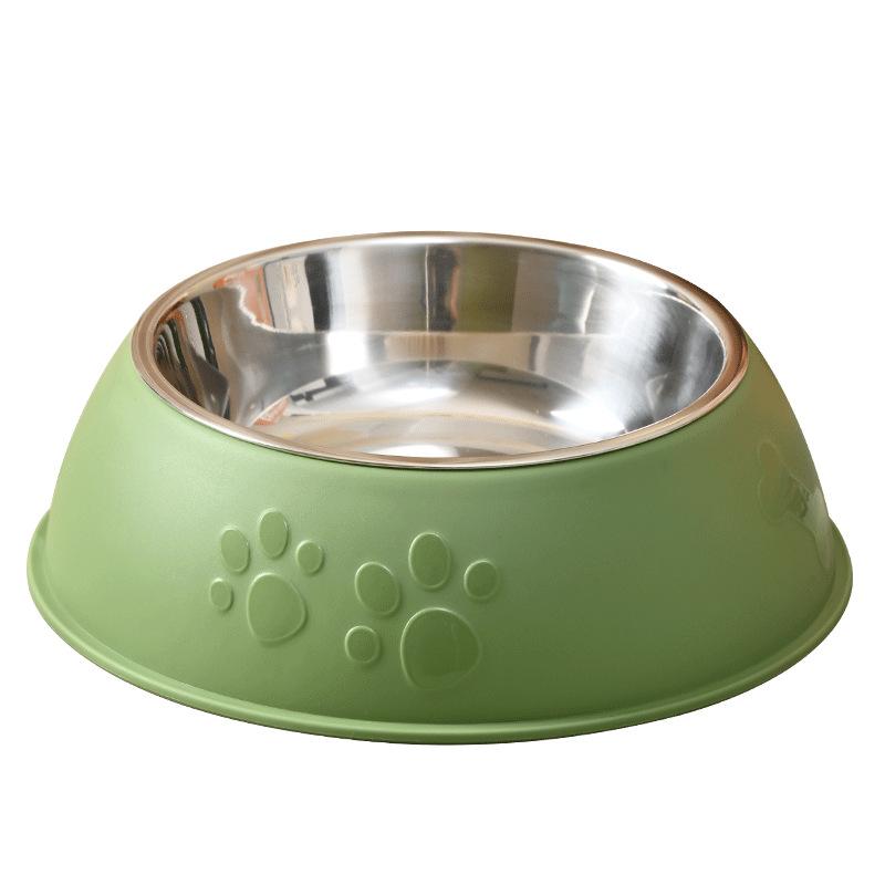 Cat Bowl Dog Bowl Pet Stainless Steel Single Bowl Anti-Slip Anti-Tip Pet Bowl Dog Food Tableware Pet Supplies