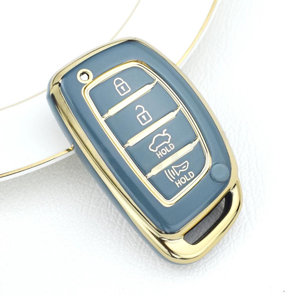 For Hyundai Ix25 Ix35 Ix45 I10 I20 I30 I40 Tucson Sonata Fe Creta Verna Solaris Mistra Elantra Accent Tpu Car Key Case Cover