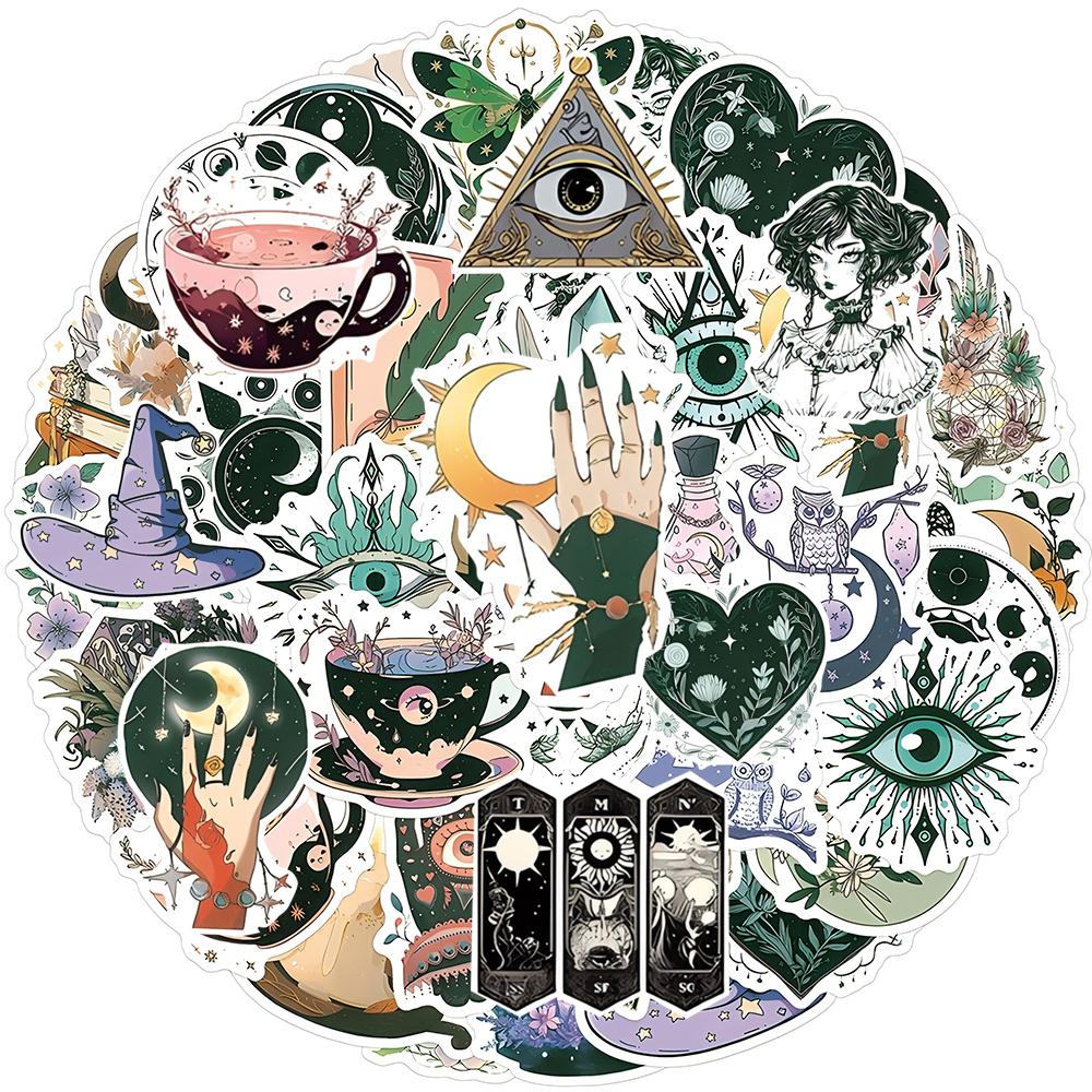 10/30/50pcs Gothic Witch Magic Apothecary Graffiti Stickers Aesthetic Waterproof Graffiti Skateboard Luggage Car Phone