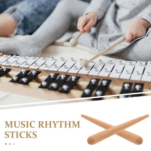 ABOOFAN 6-Piece Fish Frog Scraper Xylophone Mallets, Taiko Drum Sticks, Musical Percussion Instruments, Educational Percussion Instruments, Glockenspi