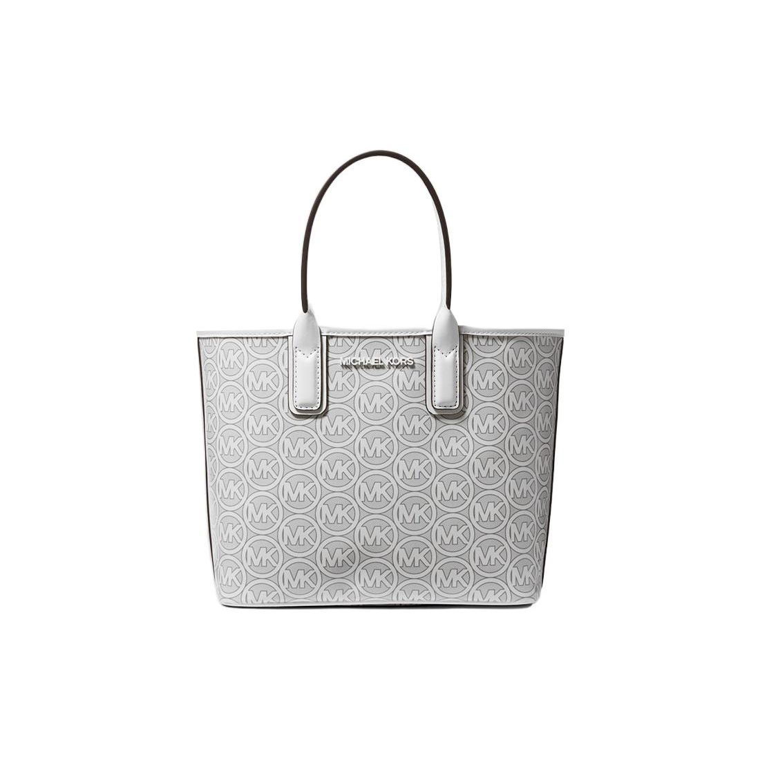 

Michael Kors Jodie Series Vintage Floral Print Commuter Fashion Tote Bag Women tote White 35H1T2JT1C-OPTIC-WHITE Basic Set (Bag+Dust Bag)