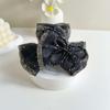 Beads Black Bow Shark Clip Cloth Women Sequin Hairgrips Shiny Rhinestone Hair Claw  Gifts