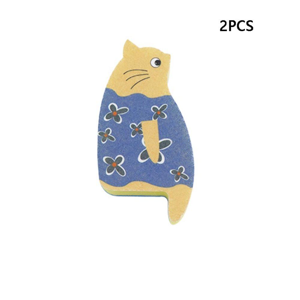 2pcs Delicate Sponge Cat Dish Sponge Non-Scratch Dishwashing Cloth  Bathroom