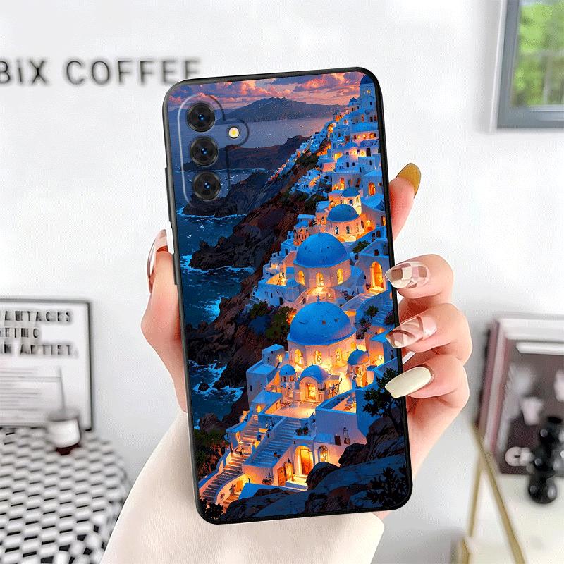 Santorini Greece Summer Soft Phone Case for Samsung A17 A37 A57 A16 A26 A36 A56 A15 A25 A35 A55 A14 A24 A34 A54 A13 A23 A33 A53